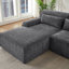 Canapé modulaire surdimensionné en L Chenille, design minimaliste, canapé-lit confortable pour les salons, les appartements et les espaces de réception-858182487