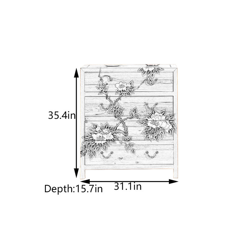 Armoire de vestibule rétro, H 35,4 po x l 31,1 po x P 15,7 po