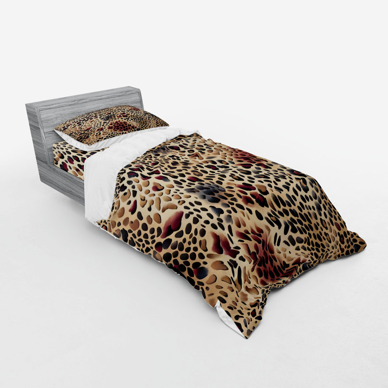 Polyester Animal Print Duvet Cover, Twin Extra Long Duvet Cover + 2 Additional Pieces