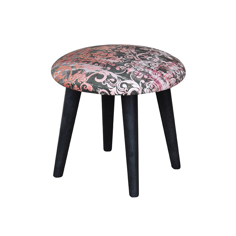 Manufactured Wood Accent Stool, Orange