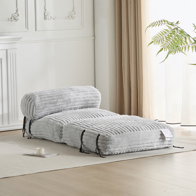 Fauteuil à billes d'intérieur pliable, gris clair