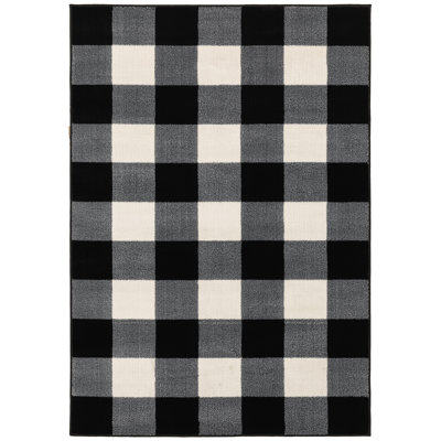 Schoffer Synthetic Gingham Indoor Rug
