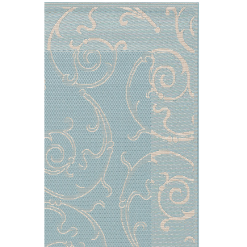 Arneshia Floral/Cream Indoor / Outdoor Area Indoor/Outdoor Area Rug, Rectangle 9' x 12'