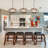 Geometric Kitchen Island Lighting 6 Lights Farmhouse Chandelier for Dining Room Pool Table Rustic