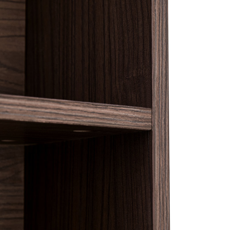 Armoire à chaussures autoportante avec 3 tiroirs rabattables. Rangement de couloir. Couleur unie, finition noyer, poignées en métal. Poignées, rangement spacieux