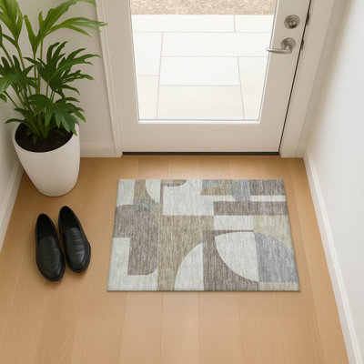Premium Machine Washable Mehara AMF1692 Mid Century Rug
