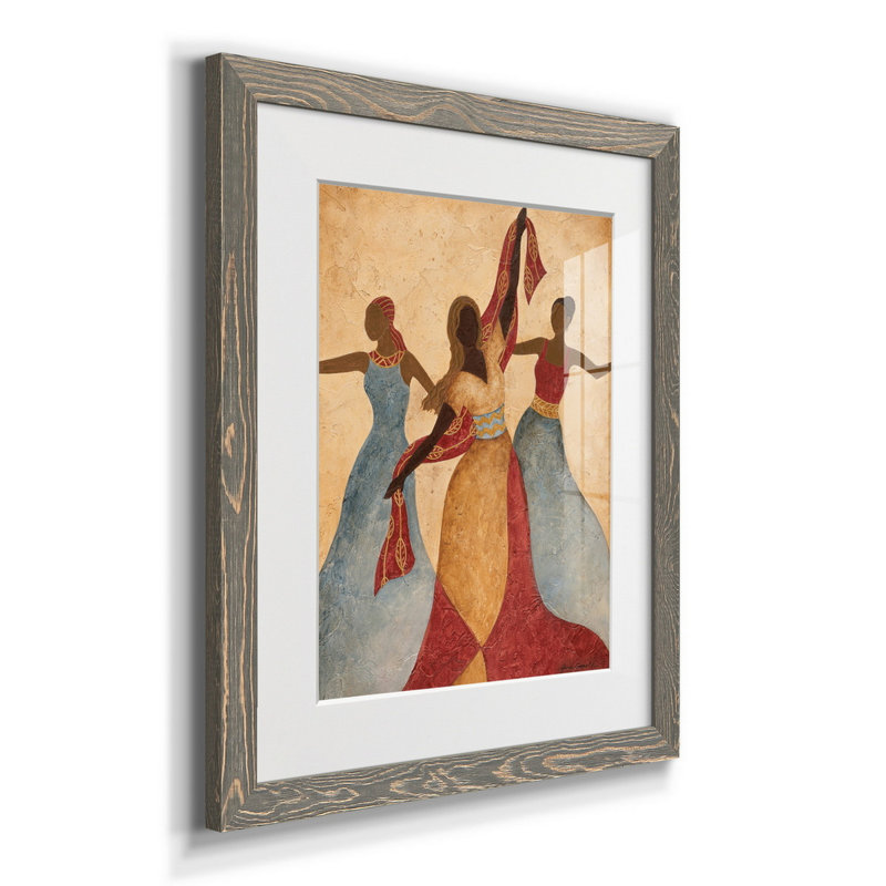Rythme et danse II - Impression sur papier encadré, H 20 po x l 17 po x P 1,5 po, gris
