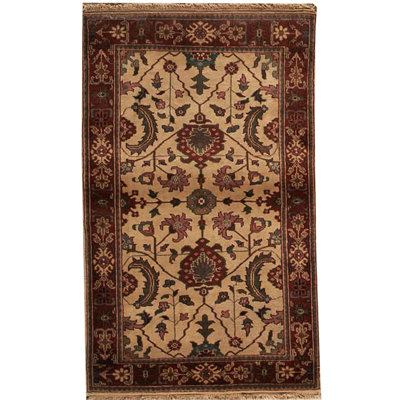 Hand Woven Cotton and Wool Oriental Area Rug