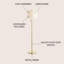 Lampe sur pied 60 po Marple