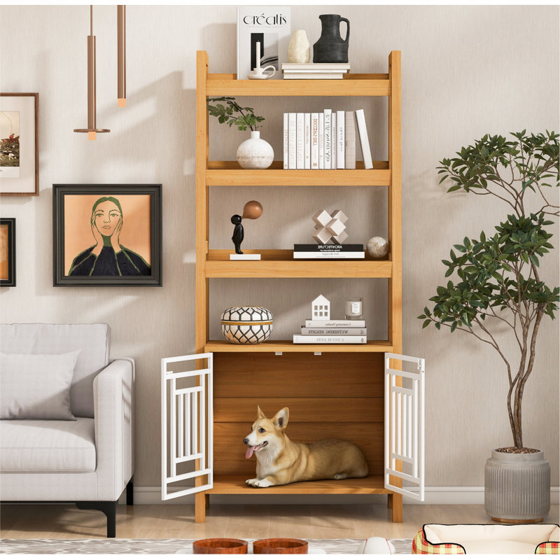 Caisse pour chien avec bibliothèque échelle Chic-Style