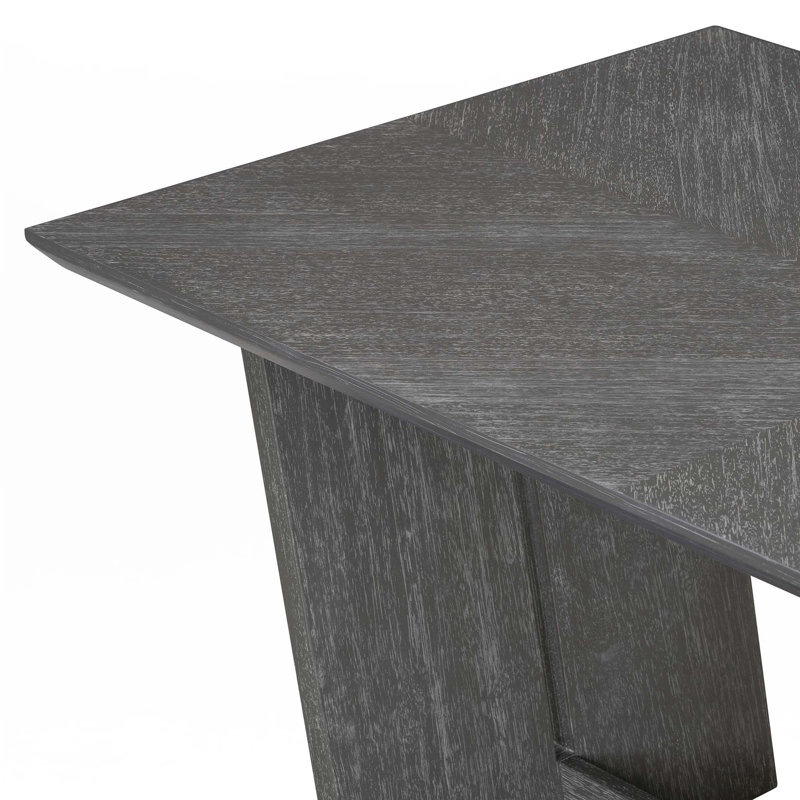Labannah 6-Piece Wooden Dining Set with 4 Upholstered Chairs & Bench, Gray