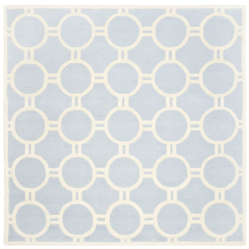 Sanyla Cambridge Hand Tufted Wool Geometric Rug, Square 8'