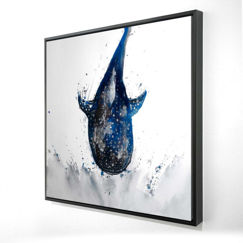Requin baleine - toile marine encadrée pour la décoration intérieure