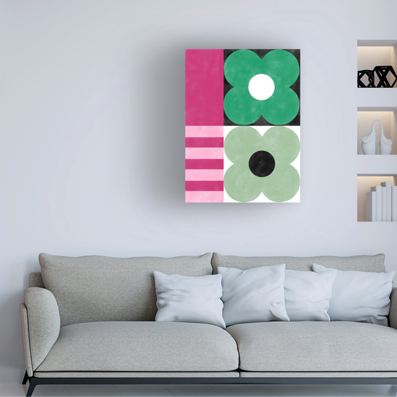 Œuvre d'art sur toile orange Elena Ristova, H 19 po x l 14 po