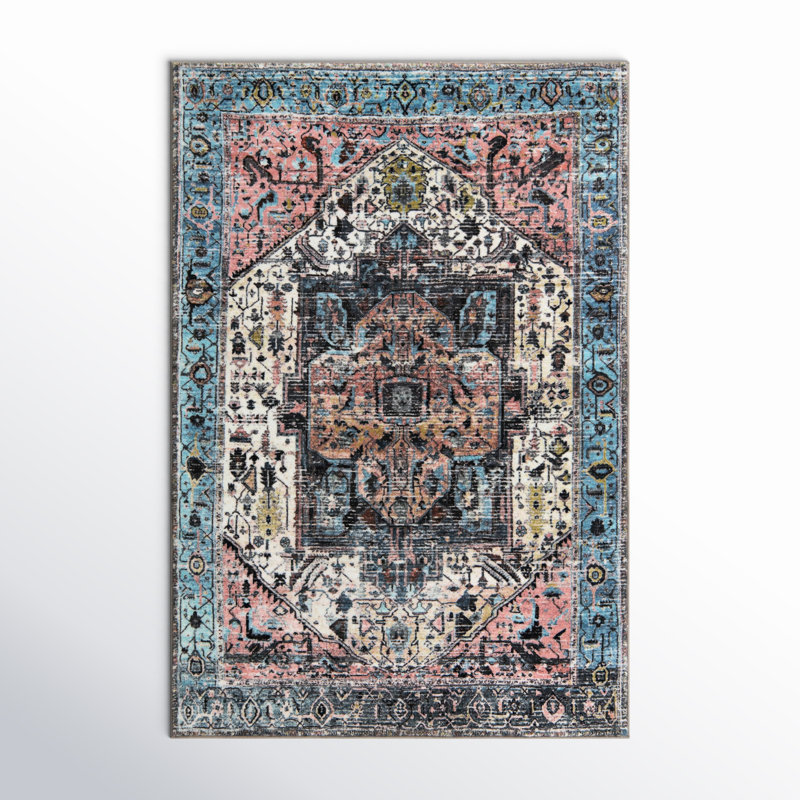 Acelin Oriental Indoor Rug, Rectangle 5'3" x 7'9"