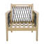 Ensemble de conversation d'extérieur en bois d'acacia avec cordes et coussins tissés à la main 4 pièces Dickenson-122874560
