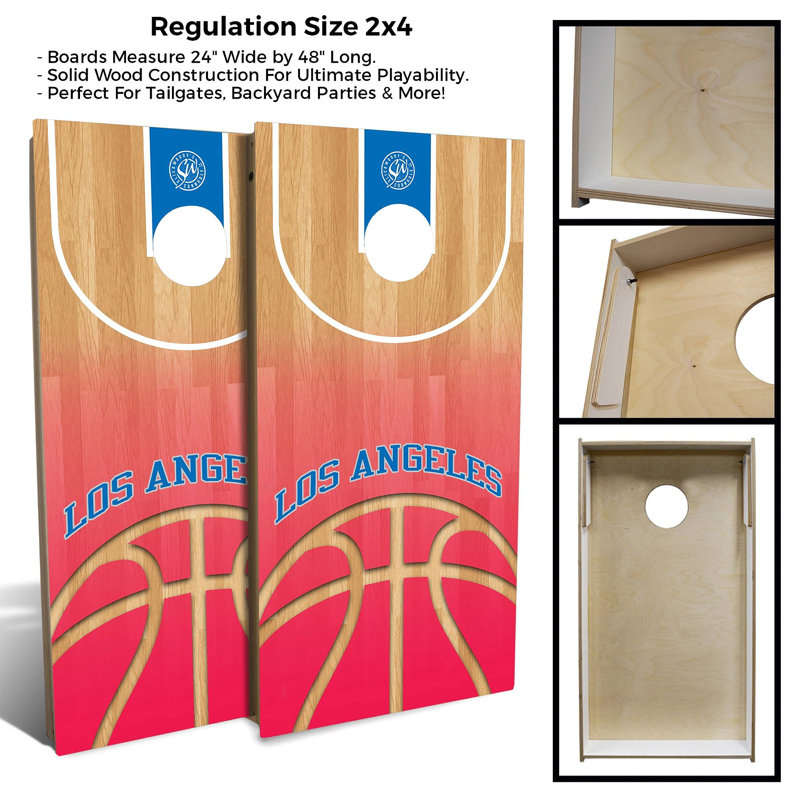 A7/*2' X 4' Washington Basketball Cornhole Board Set With Carry Case, LA