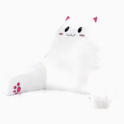 CozyCat Comfort Pillow - Memory Foam Reading Pillow with Arms for Relaxing in Bed. Perfect Back Support for Reading and Lounging.
