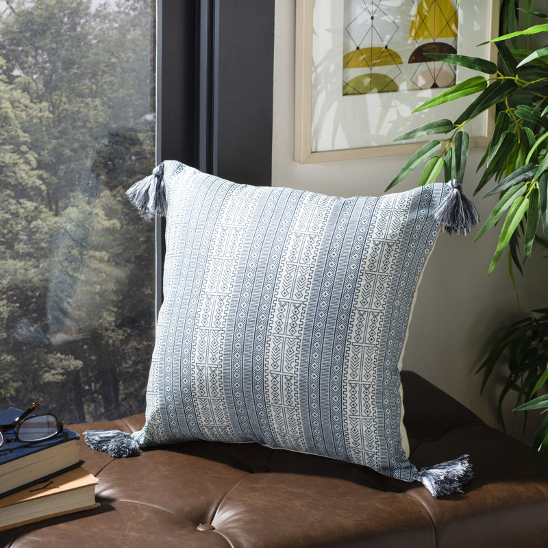 Lunette Tassels Reversible Throw Pillow