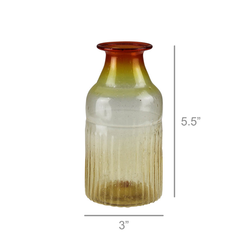 Vase en verre Mid-Century