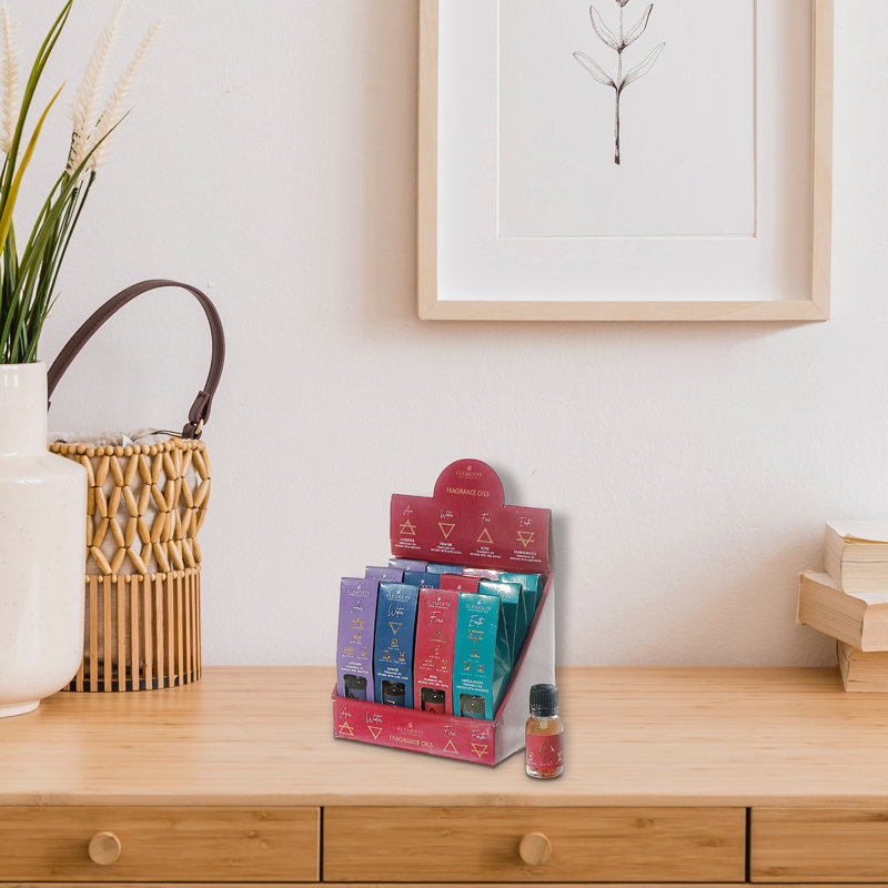 Élément 15 ml d'huile parfumée 12 / présentoir assorti - ensemble de 12