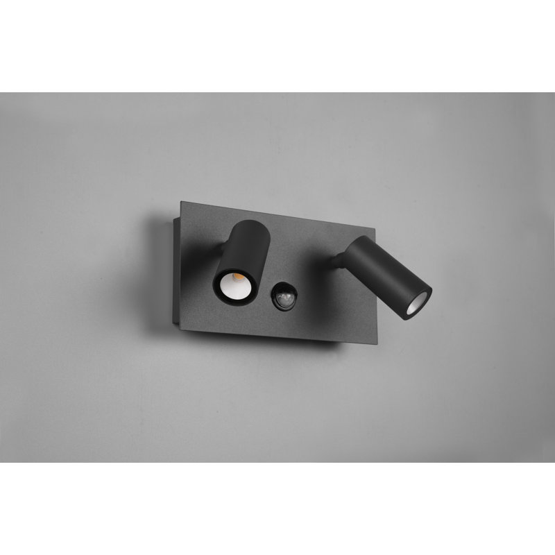 Zinnemann Integrated LED Outdoor Armed Sconce, Anthracite