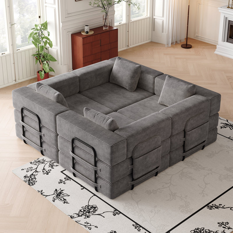 Canapé-lit pliant Boneless, Gris
