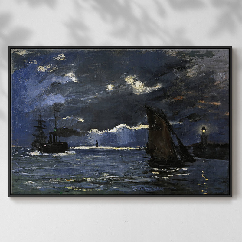 Monet, H 27 po x l 41 po x P 2 po, Noir