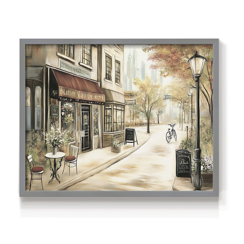 Landscape Series-XXVI -Framed Print - Restickable, 22" H x 28" W, Gray