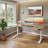 59" L-Shaped Electric Standing Desk with Height Adjustable Sit-Stand Function for Home Office, Oak Finish