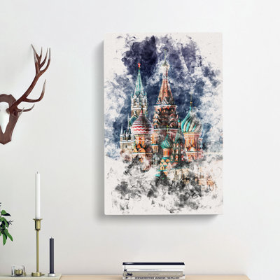 The Kremlin in Moscow Russia - Wrapped Canvas
