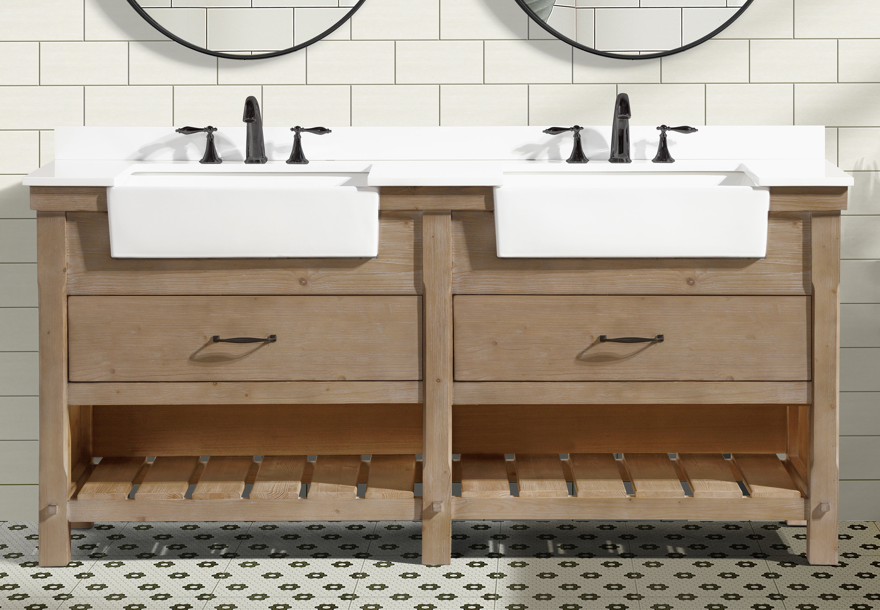 Three Posts Kordell 72" Double Bathroom Vanity Set & Reviews Wayfair