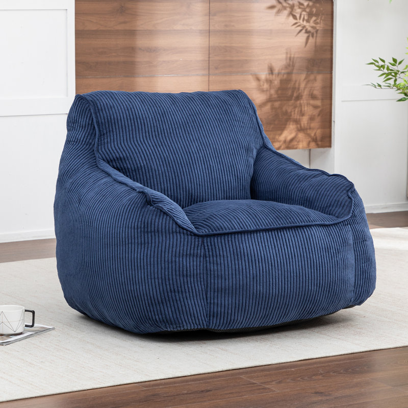 Fauteuil à billes pour adultes, Dark Blue Corduroy