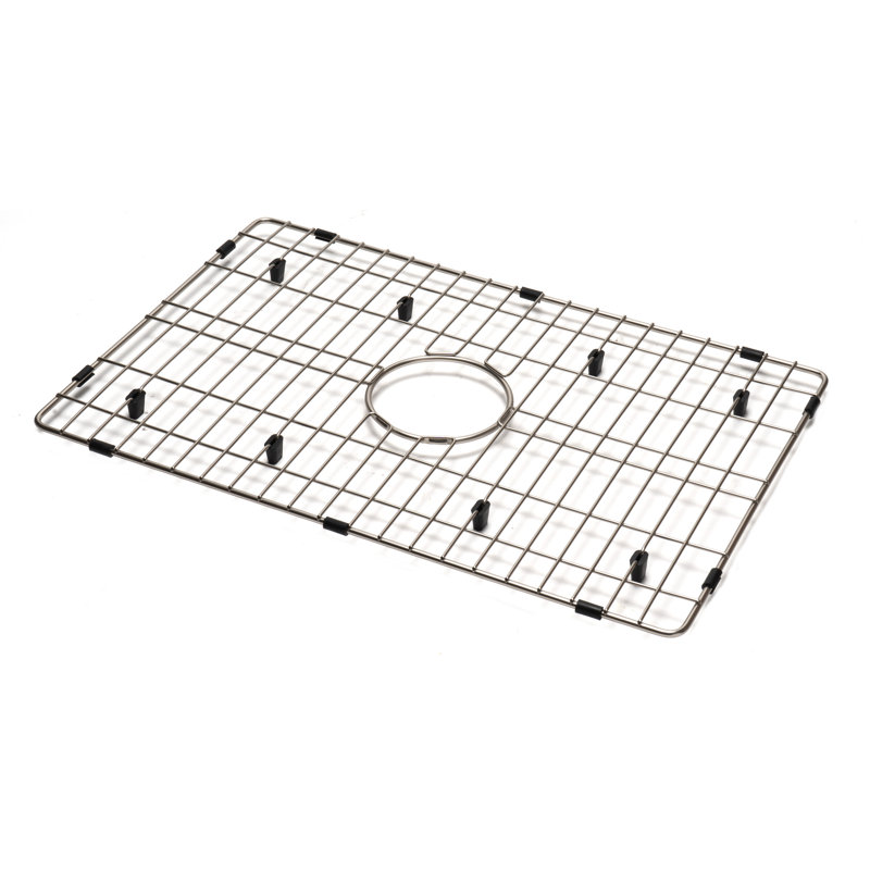 Brushed Stainless Steel Sink Grid with Plastic Feet