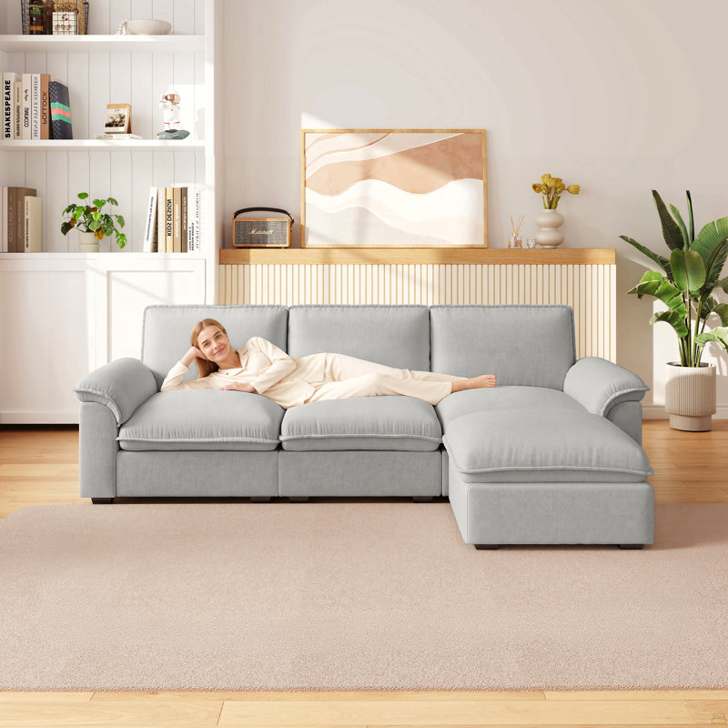 Canapé modulaire en L en chenille Cloud Couch
