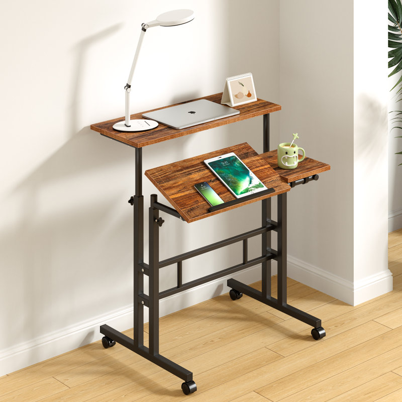 Bureau debout Normia Mobile, Brun / Noir