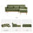 86.61" W Reversible L-Shaped Chenille Sectional-1215175979