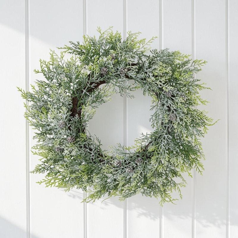 36 cm Feather Artificial Wreath