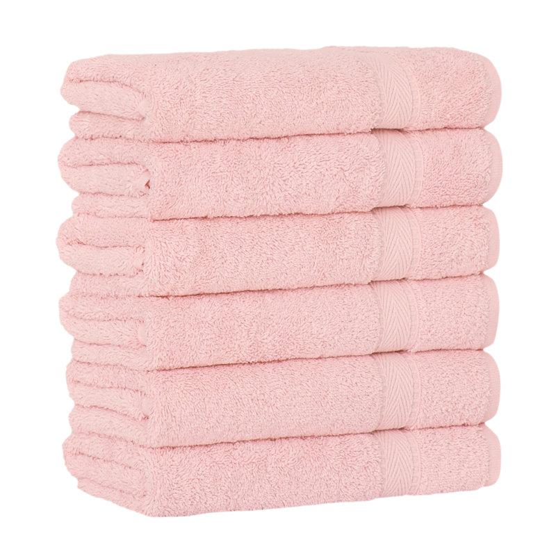 Essuie-mains en coton Sinemis, Rose