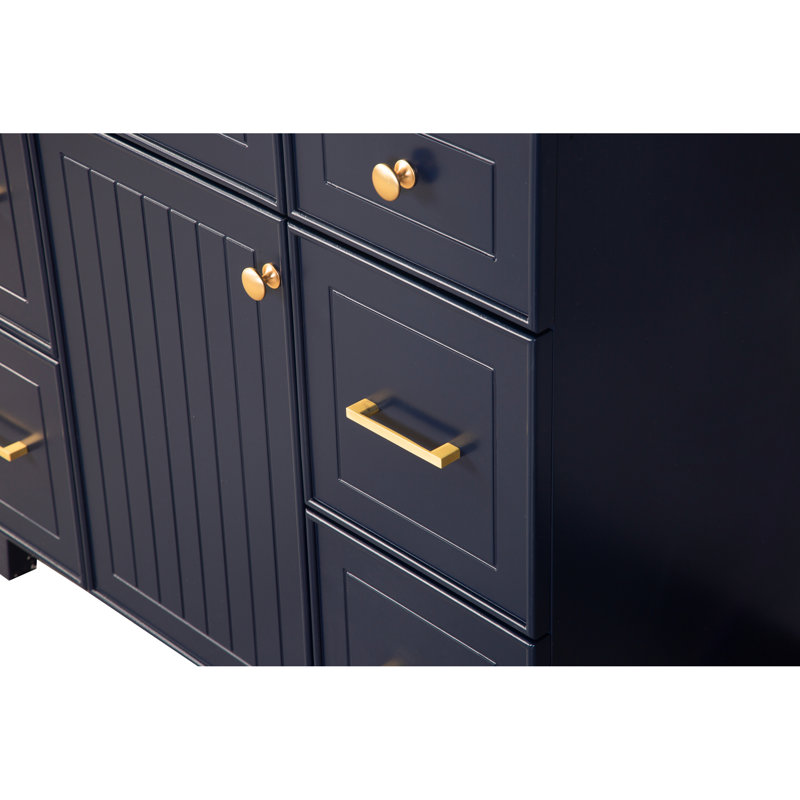 Armoire de salle de bain bleu marine - Complétez votre meuble-lavabo avec une solution élégante