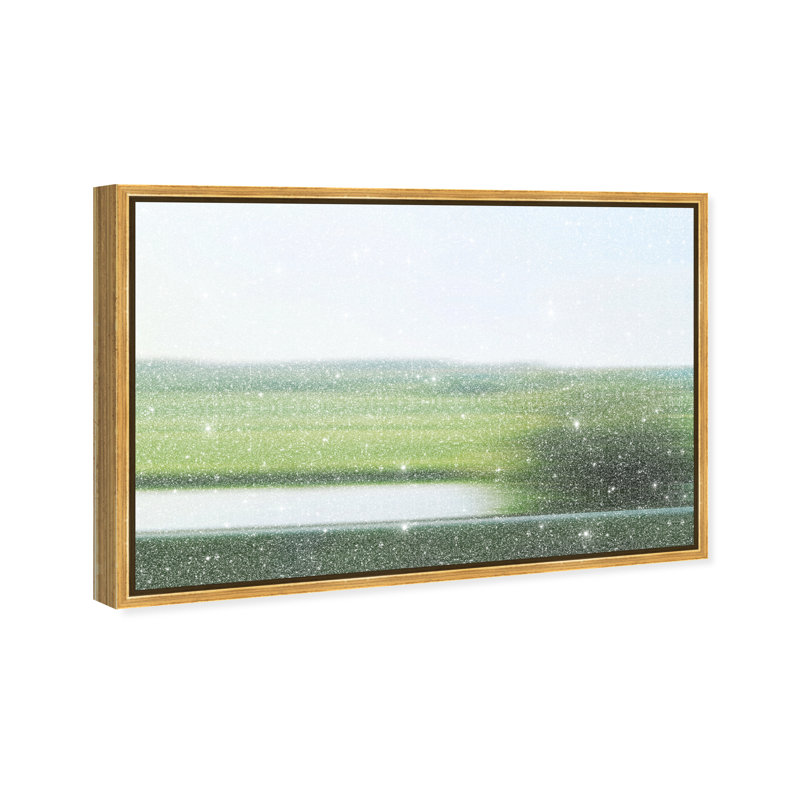 Velocity Meadow I Print by Oliver Gal, 11"H x 16"W, Gold Floater Frame