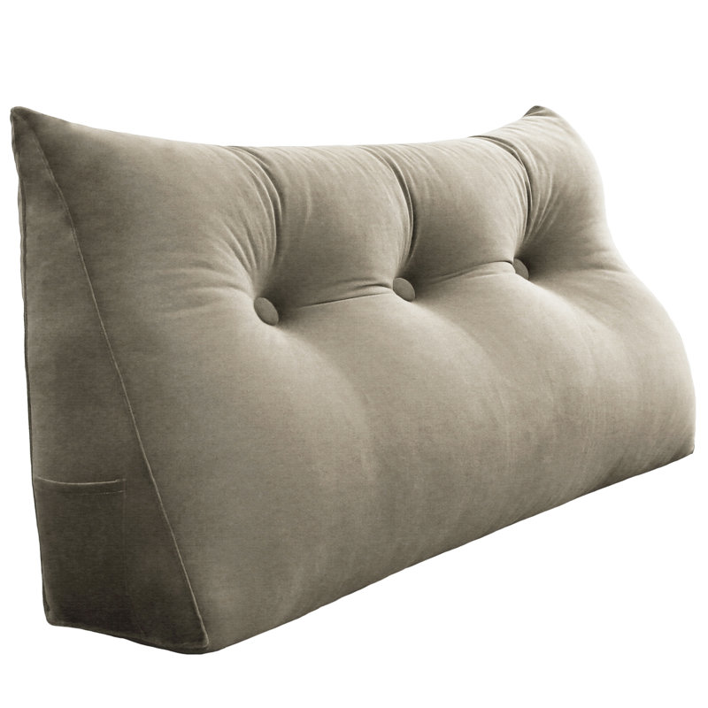 Triangular Backrest Cushion, 50cm H x 100cm W, Taupe