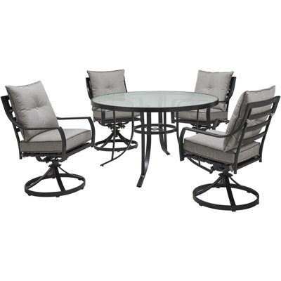 Bozarth 5 Piece Dining Set with Cushions by Darby Home Co