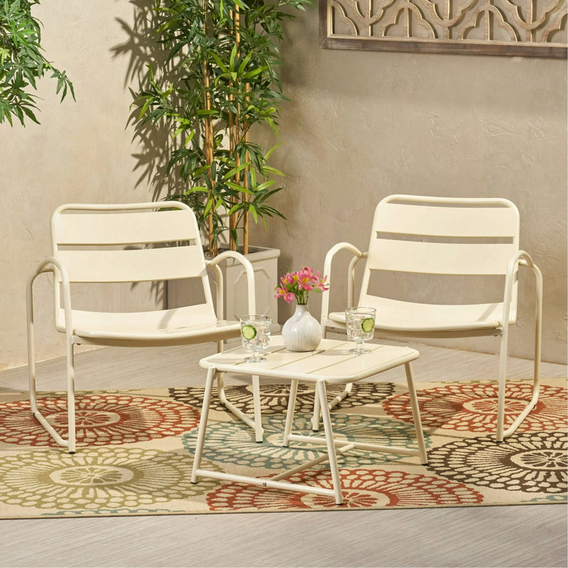 Conrad Chat Set, Matte White