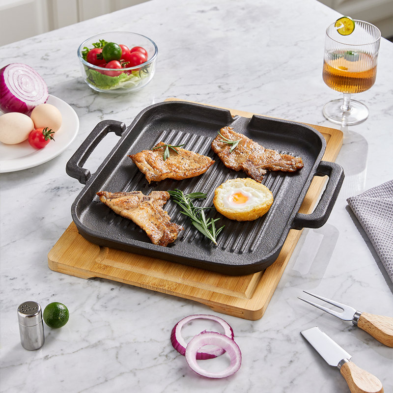 30cm Iron Grill & Griddle Pan