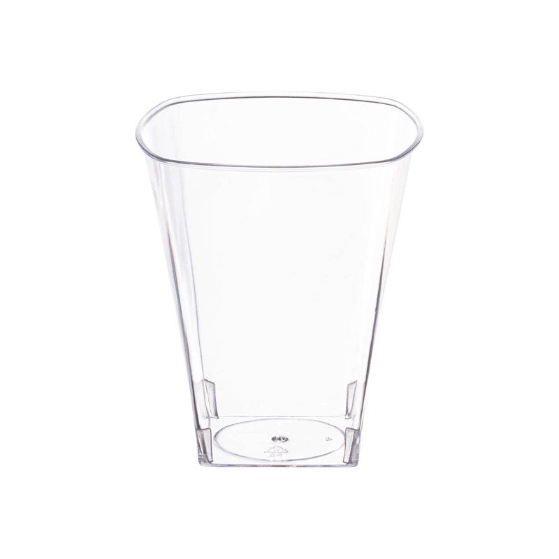 2 oz Verres à liqueur transparents carrés en plastique