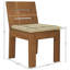 Chaise d'appoint de salle à manger d'extérieur rembourrée en tissu Mirella-478694542