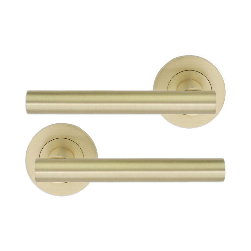 Jura Lever Door Handle, Satin Brass