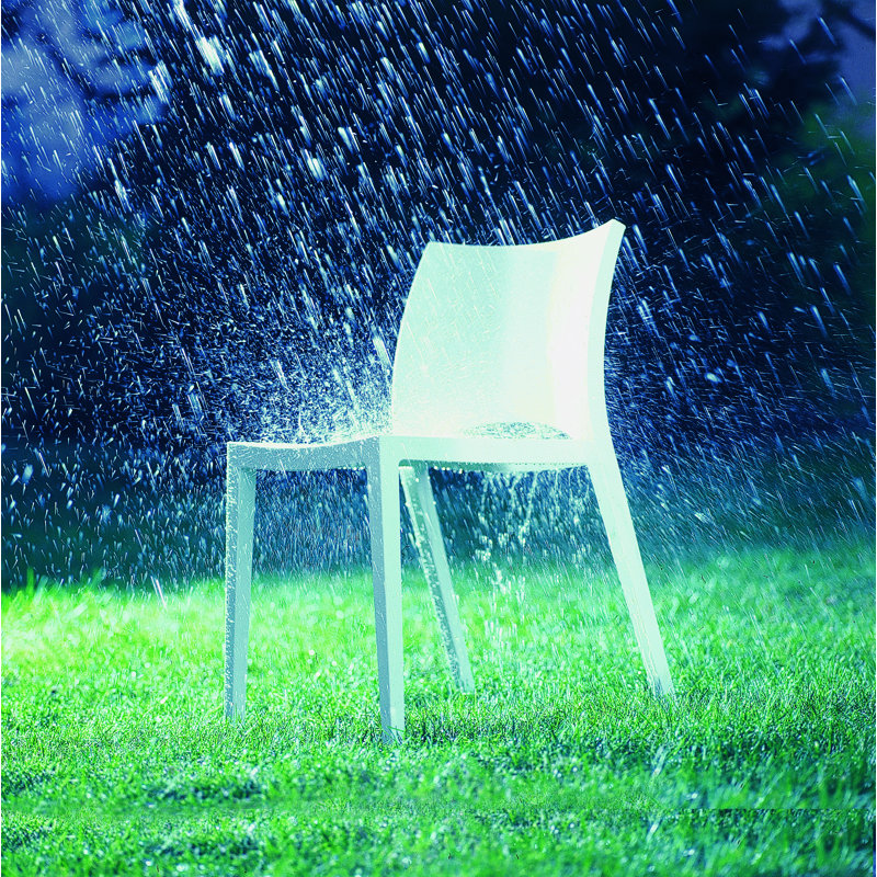 Aqua Outdoor Dining Side Chair, White