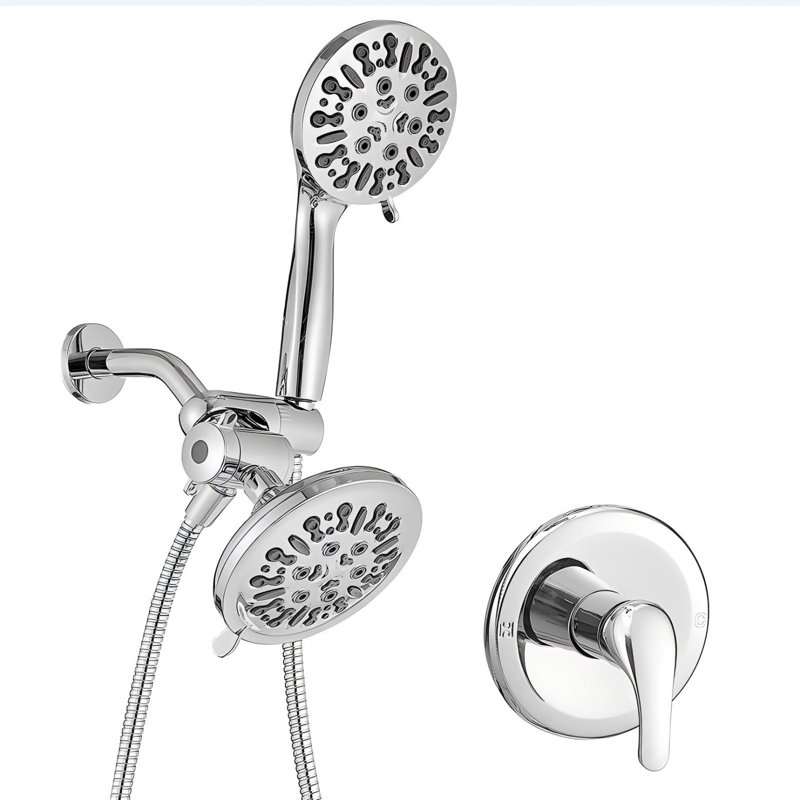 Robinet de douche avec valve brute, Chrome chrome
